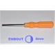 Tournevis de réglage embout D 4mm