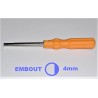 Tournevis de réglage embout D 4mm