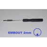 Tournevis de réglage embout Ruixing 2mm