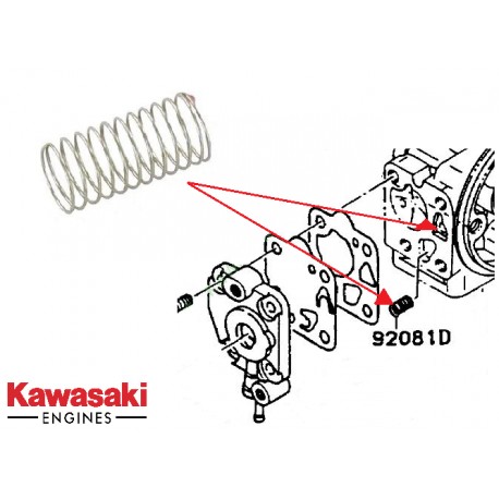 Ressort de membrane pompe KAWASAKI 92081-2340, 920812340