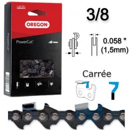 Chaîne OREGON carrée 3/8 0.058" (1.5mm) 73LPX