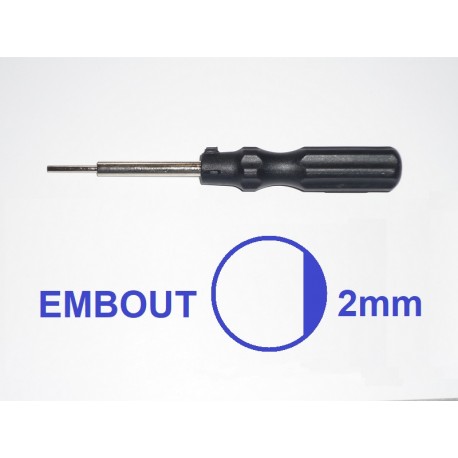 Tournevis de réglage carburateur embout D 2mm