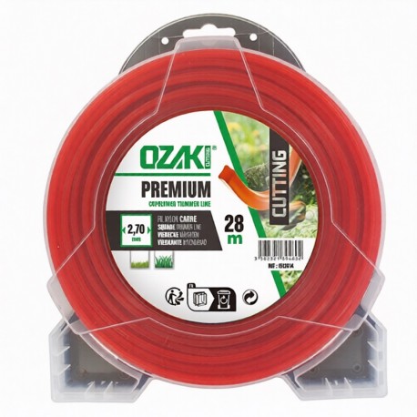 Fil carré OZAKI premium 2,7mm rouleau de 28m