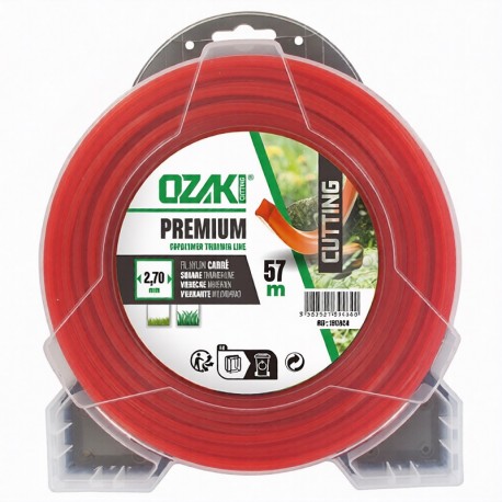 Fil carré OZAKI premium 2,7mm rouleau de 57m